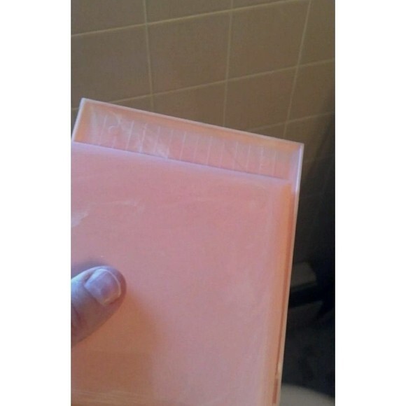 fiesta pink kurko plastic wall tiles 4.2 inch square vintage mid-century modern - Picture 1 of 5